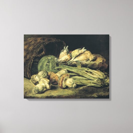 Nog steeds leven met paddenstoelen canvas afdruk (Voorkant)