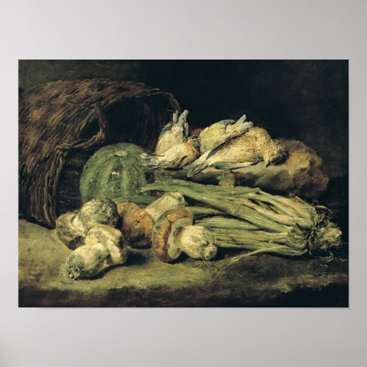 Nog steeds leven met paddenstoelen poster (Voorkant)