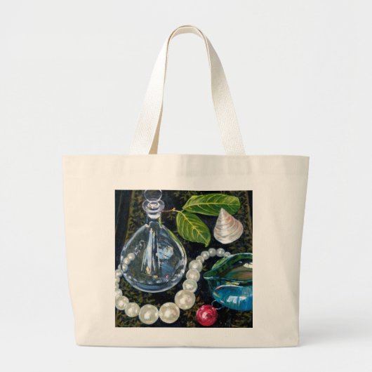 Nog steeds leven met parels grote tote bag (Voorkant)