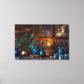 Nog steeds leven met Peacock Feathers Canvas Afdruk (Voorkant)