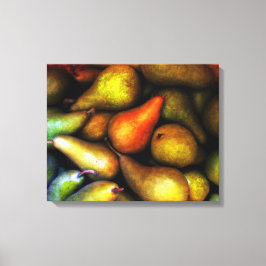 Nog steeds leven met peren canvas afdruk