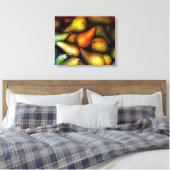 Nog steeds leven met peren canvas afdruk (Insitu (Slaapkamer))
