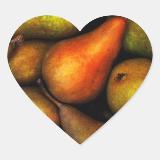 Nog steeds leven met peren hart sticker (Voorkant)