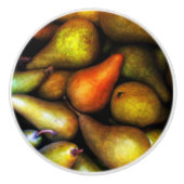 Nog steeds leven met peren keramische knop (Voorkant)