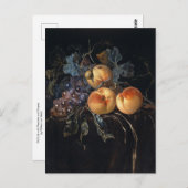 Nog steeds leven met perziken en druiven van Aelst Briefkaart (Voorkant / Achterkant)