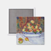 Nog steeds leven met perziken, Renoir Magneet (Voorkant / Achterkant)