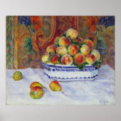Nog steeds leven met perziken, Renoir Poster (Voorkant)