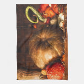 Nog steeds leven met pompoenen en keukenhanddoeken (Verticaal)