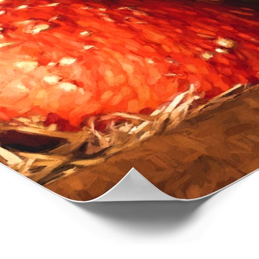 Nog steeds leven met pompoenen en pompoenen afdruk poster (Hoek)