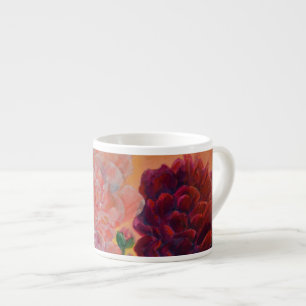 Nog steeds leven met pony's schilderen espresso kop