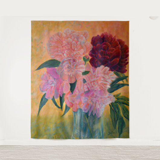 Nog steeds leven met pony's schilderen wandkleed (Voorkant)