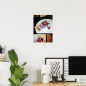 Nog steeds leven met Poster van Boek en rode Mok (Thuiskantoor)