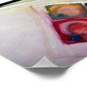 Nog steeds leven met Poster van Boek en rode Mok (Hoek)