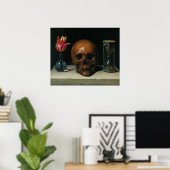 Nog steeds leven met Poster van de schedel (Thuiskantoor)