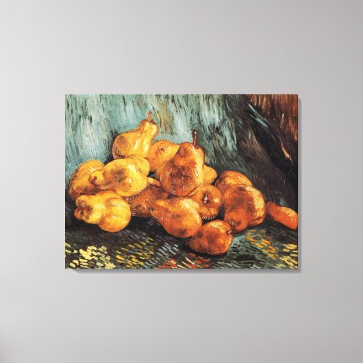 Nog steeds leven met Quince Pears door Vincent van Canvas Afdruk (Voorkant)