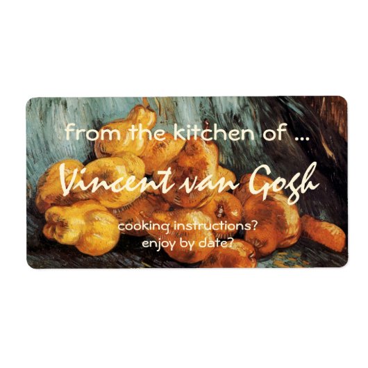 Nog steeds leven met Quince Pears door Vincent van Etiket (Voorkant)