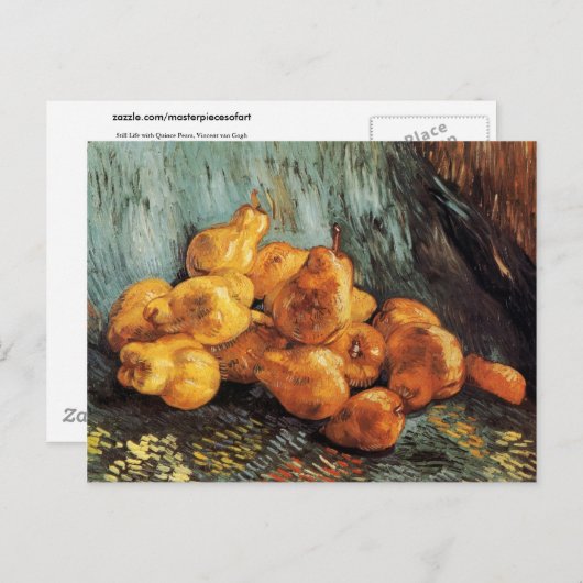 Nog steeds leven met Quince Pears Van Gogh Fine Ar Briefkaart (Voorkant / Achterkant)