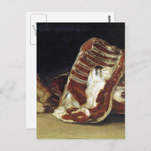 Nog steeds leven met ribben, steak en lamskoppen - briefkaart (Voorkant / Achterkant)