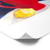 nog steeds leven met rode koffiepot en citroen poster (Hoek)