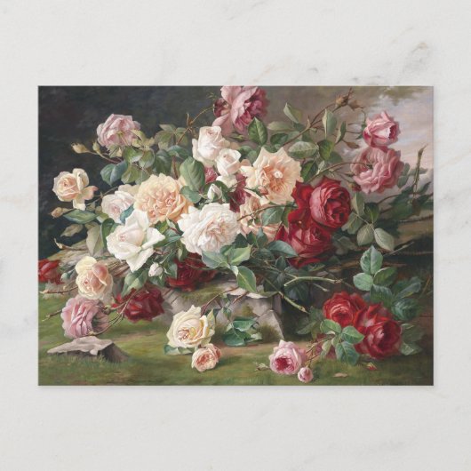 Nog steeds leven met rozen briefkaart (Voorkant)