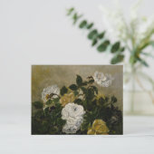 Nog steeds leven met Rozen van Robert Duncanson Briefkaart (Staand voorkant)