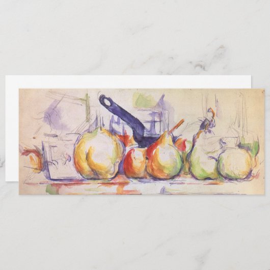 Nog steeds leven met Saucepan door Paul Cezanne (Voorkant / Achterkant)