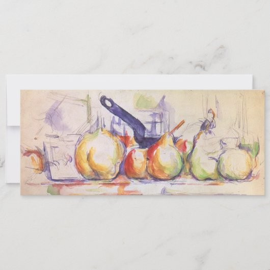 Nog steeds leven met Saucepan door Paul Cezanne (Voorkant)