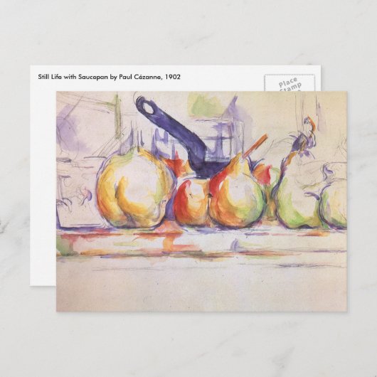 Nog steeds leven met Saucepan door Paul Cezanne Briefkaart (Voorkant / Achterkant)