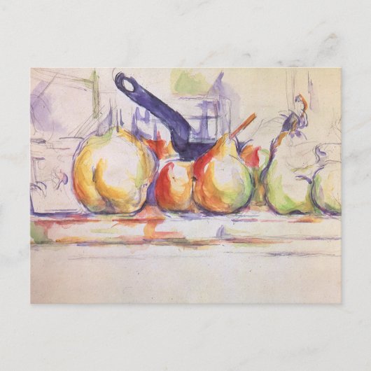 Nog steeds leven met Saucepan door Paul Cezanne Briefkaart (Voorkant)