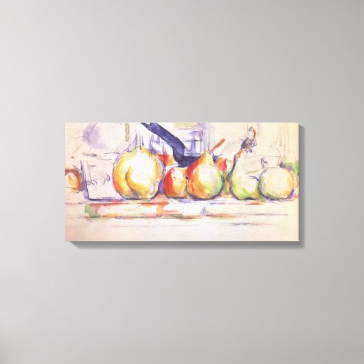 Nog steeds leven met Saucepan door Paul Cezanne Canvas Afdruk (Voorkant)