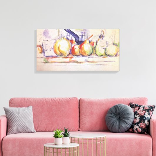 Nog steeds leven met Saucepan door Paul Cezanne Canvas Afdruk (Insitu (Woonkamer))