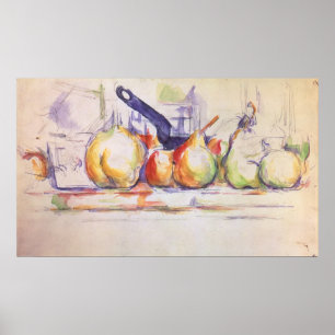 Nog steeds leven met Saucepan door Paul Cezanne Poster