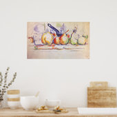 Nog steeds leven met Saucepan door Paul Cezanne Poster (Keuken)