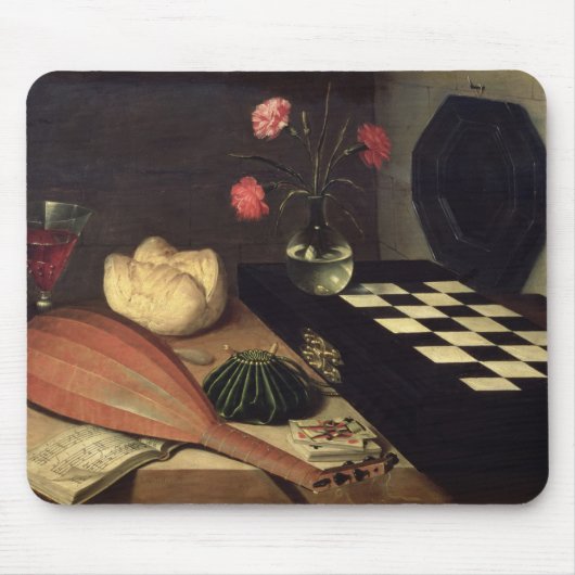 Nog steeds leven met schaakbord, 1630 muismat (Voorkant)