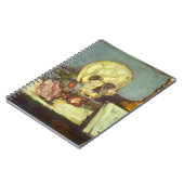 Nog steeds leven met schedel, kaarsje, boek van Pa Notitieboek (Linkerzijde)