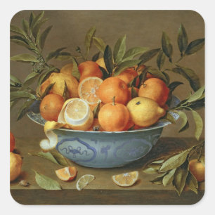 Nog steeds leven met Sinaasappels en Lemons Vierkante Sticker
