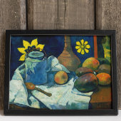Nog steeds leven met Teapot en Fruit, Paul Gauguin Poster