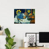 Nog steeds leven met Teapot en Fruit, Paul Gauguin Poster (Thuiskantoor)
