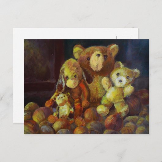 Nog steeds leven met Teddy Bears Feestdagenkaart (Voorkant / Achterkant)