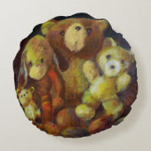 Nog steeds leven met Teddy Bears Rond Kussen (Achterkant)