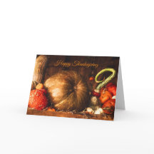 Nog steeds leven met Thanksgiving Kaart van pompoe