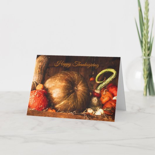 Nog steeds leven met Thanksgiving Kaart van pompoe (Voorkant)
