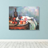 Nog steeds leven met uien door Paul Cezanne Canvas Afdruk (Insitu (Houten vloer))
