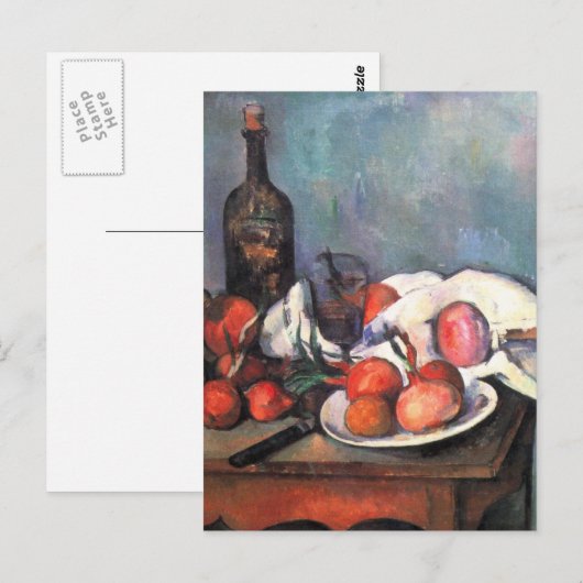 Nog steeds leven met uien - Paul Cézanne Briefkaart (Voorkant / Achterkant)