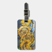 Nog steeds leven met vier zonnebloemen Van Gogh Vi Bagagelabel (Voorkant verticaal)