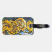 Nog steeds leven met vier zonnebloemen Van Gogh Vi Bagagelabel (Achterkant horizontaal)