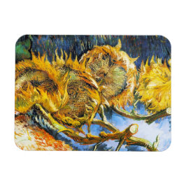 Nog steeds leven met vier zonnebloemen Van Gogh Vi Magneet