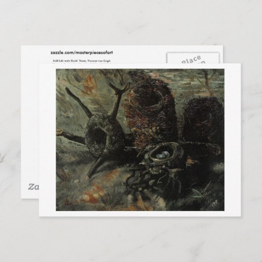 Nog steeds leven met vogels Nests Van Gogh Fine Ar Briefkaart (Voorkant / Achterkant)