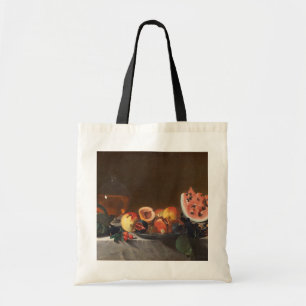 Nog steeds leven met watermeloenen en karafels tote bag
