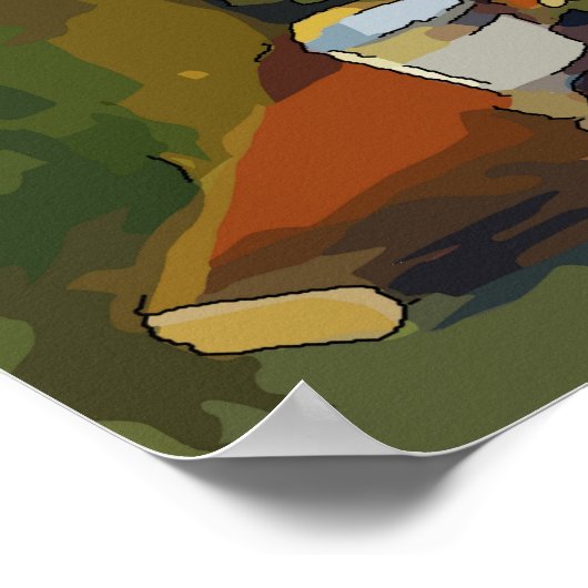 Nog steeds leven met wijn poster (Hoek)